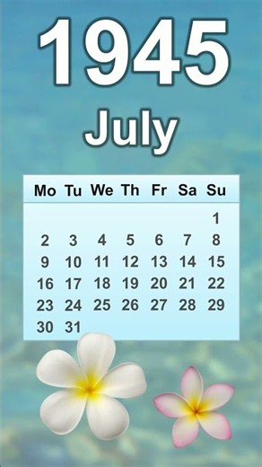 July 1945 Calendar