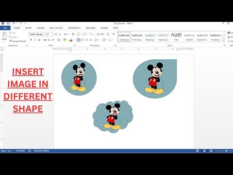 MS Word me Different Shape me Picture kaise lagaye | MS Word me Shape me Photo kaise lagaye