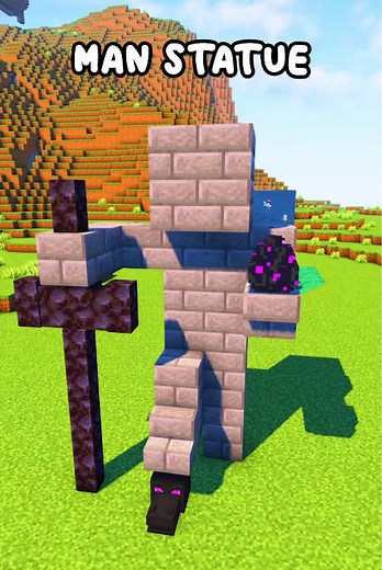 The Cutest Small Man Statue Tutorial in Minecraft