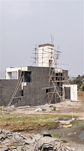 work progress at farm house #basalt #stone #viralvideo #construction #youtubeshorts #india