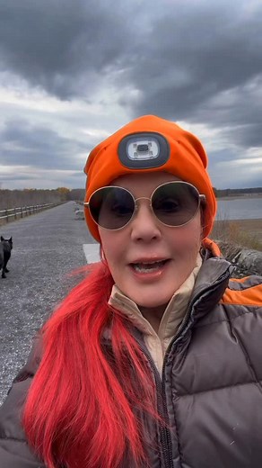 Hard to keep up with those two and Loki now we’re adding weights to our backpacks - they’re way ahead of me! Such a beautiful fall! @monicanation | Kate Pierson