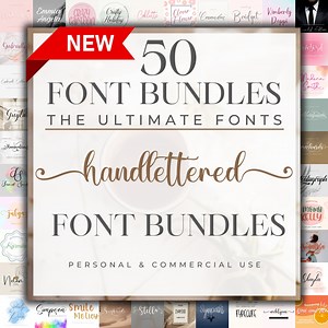 The Ultimate 50 Handwritten Fonts - Font Bundle, Heart Font, Cricut, Canva Font, Script Font, Digital Fonts, Procreate Fonts, Crafting Font - Etsy Australia