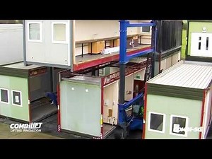 Straddle Carrier handling/lifting Modular homes building - Combilift