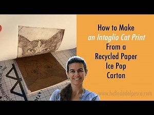 How to Make a Drypoint Etching Print of a Cat from a Recycled Box