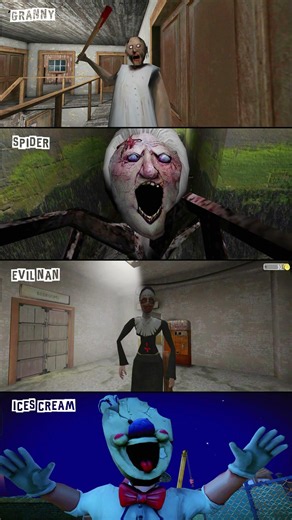 Granny vs Spider Granny vs Evil Nun vs Ice Scream #granny #horror