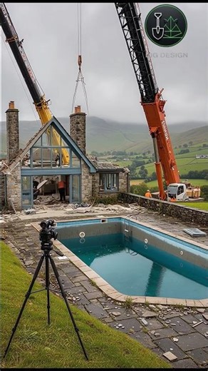 Luxury Hillside Villa Restoration Timelapse #ai #trending #shorts #RestorationTimelapse