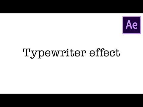 Typewriter Effect | After Effects Tutorial