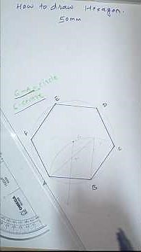 Hexagon by compass method.#automobile #mechanical #graphics