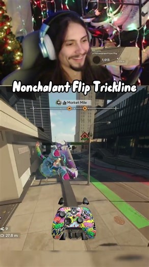 Nonchalant Flip Trickline #skate #skate4 #easkate #gaming #xitsDxnny #trickline #SCUF