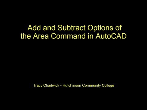 Add and Subtract Options of the Area Command in AutoCAD.