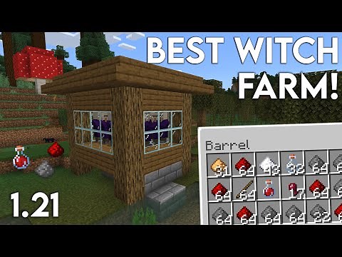 BEST WITCH FARM EVER! (MUST SEE) In Minecraft Bedrock 1.21