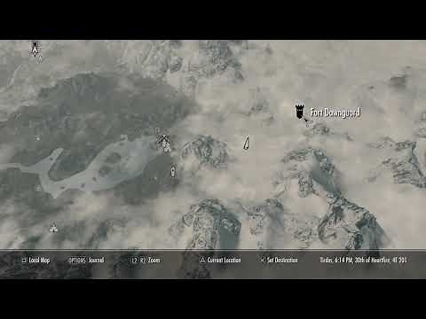 LOCATION FORT DAWNGUARD ENTRANCE ON MAP (SKYRIM ENGLISH)