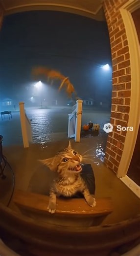8.7K views · 131 reactions | Cat gets dragged by strong hurricane #cat #catai #viral #ai #hurricane | Guardian Angels Cat Rescue & Adoption Shelter | Facebook