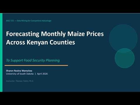 Course Project Forecasting Maize Prices in Kenyan Counties