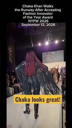Chaka Khan Walks the Runway After Accepting Fashion Innovator of the Year Award | NYFW 2026