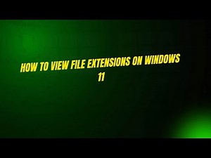How to View File Extensions on Windows 11