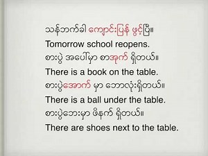 Every day Burmese with English Slide 1 to 10