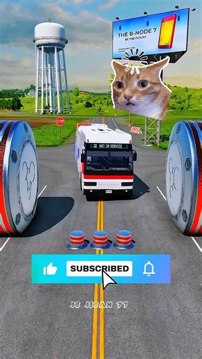 Which bus can pass this trap? #jsjisan77 #bus #trap #gaming #games