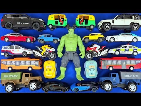 City Toy Vehicles for Kids | Army Truck, Bus, Taxi, Police Car & Diecast SUVs
