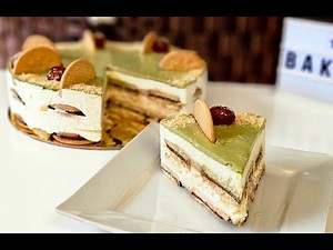 Ονειρική Τούρτα με Κρέμα και Πραλίνα Φιστικιού απλά ΣΟΚ! Χωρίς Παντεσπάνι και ψησίματα του 5λεπτου!!