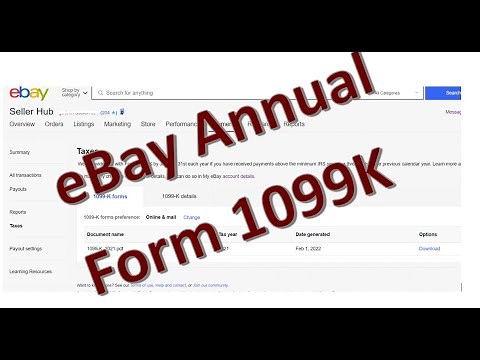 How to download Form 1099K from eBay Store?