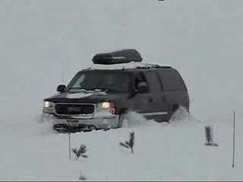 Suburban in BIG snow