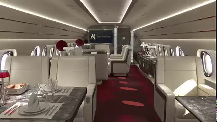 6.9K views · 283 reactions | Art Deco style with a touch of romance. ✈️ This cabin is one of a kind and one of several BBJ interiors nominated for the design et al International Yacht & Aviation Awards. Cast your vote for us: https://bit.ly/41DaWXe #BoeingBusinessJets | The Boeing Company | Facebook