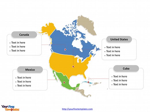 Free North America Map template - Free PowerPoint Template