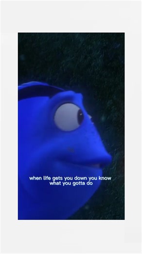Glow and Giggle on Instagram: "Remember what Dory said💙 __ 🎬 "Finding Nemo" (2003) is a Pixar animated film that follows Marlin, an overprotective clownfish, on a long ocean journey to rescue his son. Along the way, he’s joined by Dory, a blue tang with short-term memory loss but an unbreakable spirit. Dory’s famous line, “Just keep swimming,” becomes her personal song and mantra. She says it to stay positive during scary or hopeless moments, reminding Marlin—and the audience—that persistence 