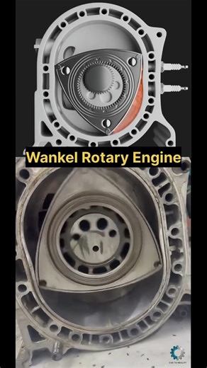 How a Rotary Engine Actually Works! 🔺 (Animation vs. Real) #shorts