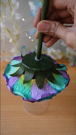 How to Make Aesthetic Rose With Tissue Paper/DIY Rose making ideas in Two Colours/#diy #rose #craft