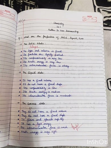 chemistry ch 1 matter in our surroundings diagram and in text questions answers #chemistry #cbse
