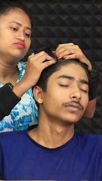 Heavy Oil Chest Massage by Barber Girl Pakhi | Head Massage & Neck Cracking | Spine Cracking ASMR