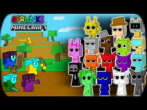 Among Us vs Sprunki OC Minecraft part 1 || ANIMATION