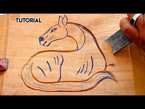 wood carving Horse || carving tutorial by UP wood art