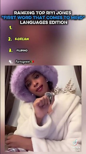 ￼RANKING TOP RIYI JONES “ first thing that comes to mine” language edition pt3 #ranking #funny ￼￼￼