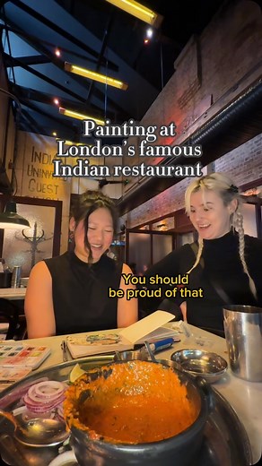 Messy eater wardrobe: black shirt Indian food in London is a must 💯 & if you don’t get garlic naan to dip into your curry, we can’t be friends. Must orders: Chicken ruby Paneer Roll 🌶️ ( actually has a kick and I’m so happy about it ) Lamb Samosas Masala Prawns Mango Lassi Anyways, This was absolutely fire - thank you guys for the recommendation ahhh I’m already thinking about my next trip to London just to have this again 😭 📍 Dishoom - Kingsscross, London ( multiple locations) #indianfood #