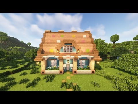 Minecraft⎹ Tutorial⎹ Let's Build a Cotton Candy House☁️🍬⎹ mizuno's 16 craft Resource Pack