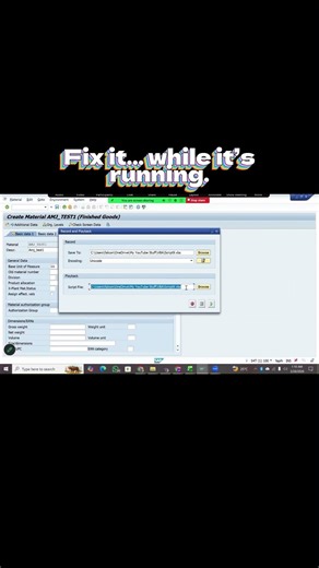 SAP Script Broke? Fix It LIVE 🔥 #Shorts