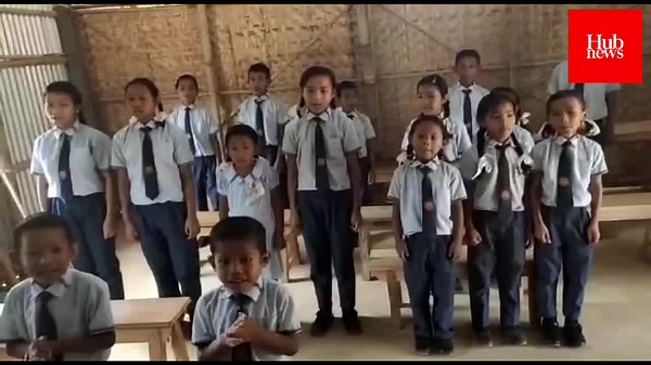 The lyrics of the garo song sung by little toddlers from a rural school in Garo Hills goes as...... Though I may be a little child I will study I will try to achieve in this land For my land my people I will give my all One day even I Will achieve my goal Bipbipbip Bopbopbop (horn blowing) I will drive my vehicle One day even I will Become an Officer!! | NE Media Hub