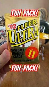 1992 Fleer Ultra baseball cards old / vintage foil pack opening rip