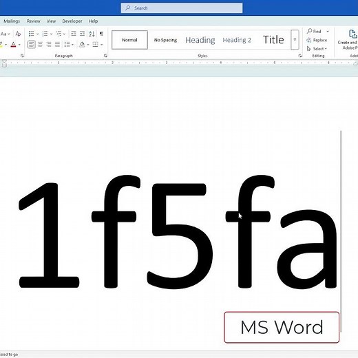 MS Word Typing World Map