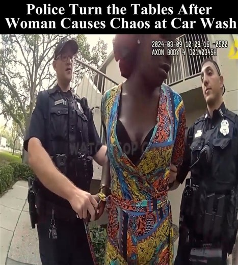 44K views · 1K reactions | Police Turn the Tables After Woman Causes Chaos at Car Wash #copwatch #bodycam #dashcam #footage #crime #policeofficer #cops | Chada | Facebook