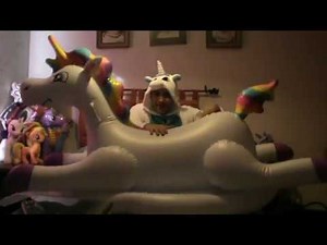 inflatable cloud rainbow unicorn