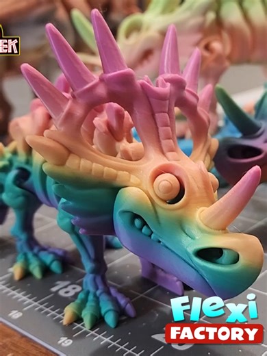 Sneak Peek! #flexifactory Styracosaurus Early Release for members... @myminifactory Tribes: myminifactory.com/users/FlexiFactory#/ @patreon: patreon.com/c/FlexiFactory #3d #3dprinted #3dprint #stl #dinosaurs #dinosaur #skeleton #news #comingsoon #sneakpeek #dino #toys