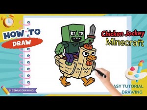 How to Draw Chicken Jockey from Minecraft – Easy Step by Step Tutorial