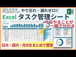 [No omissions] Excel task sheet that can be used to centrally manage daily, weekly, and monthly t...