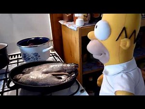 Homer und Forelle blau