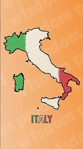 Hand-Drawn Italy Map Animation | Sketch-Style with Flag