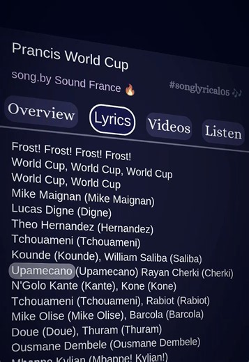 Prancis World Cup..🎧🎶 #france #song #lyrics #videos #songlyrical05 | france world cup song